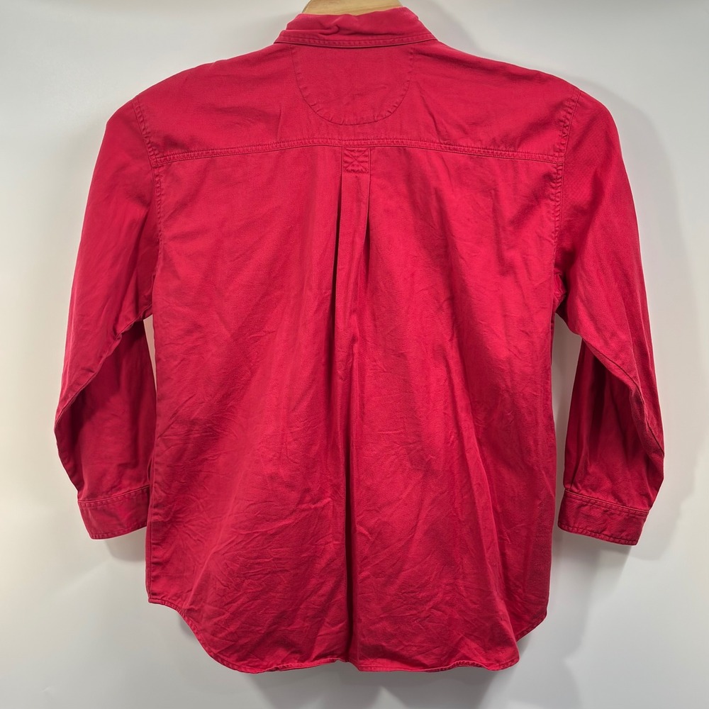Georgia Bulldogs Red Button Up Shirt Women's Large Embroidered UGA NCAA - Picture 5 of 7
